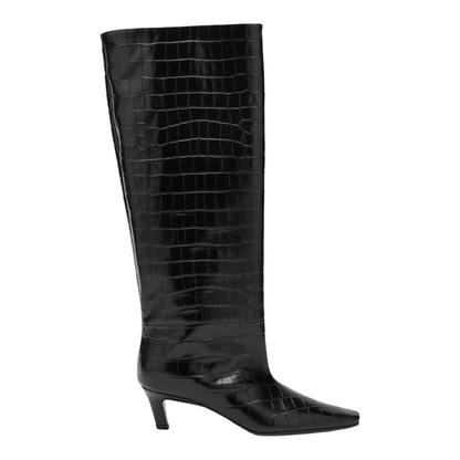 MAYFEYR - Toteme - Black Croc-Embossed Leather Boots - 243-WAS0169LE0076001