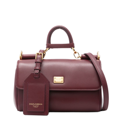 My Sicily Mini Plongé Calfskin Handbag - Bordeaux