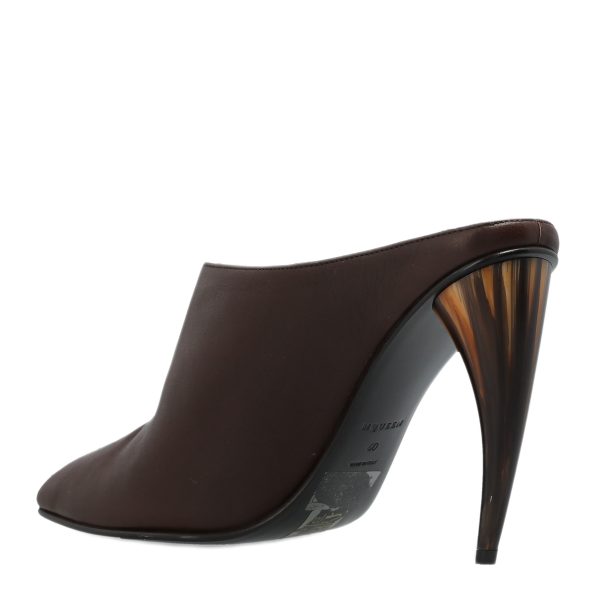 MAYFEYR - Alexander Mcqueen - Leather Heeled Mules - 866004WHAFA2000