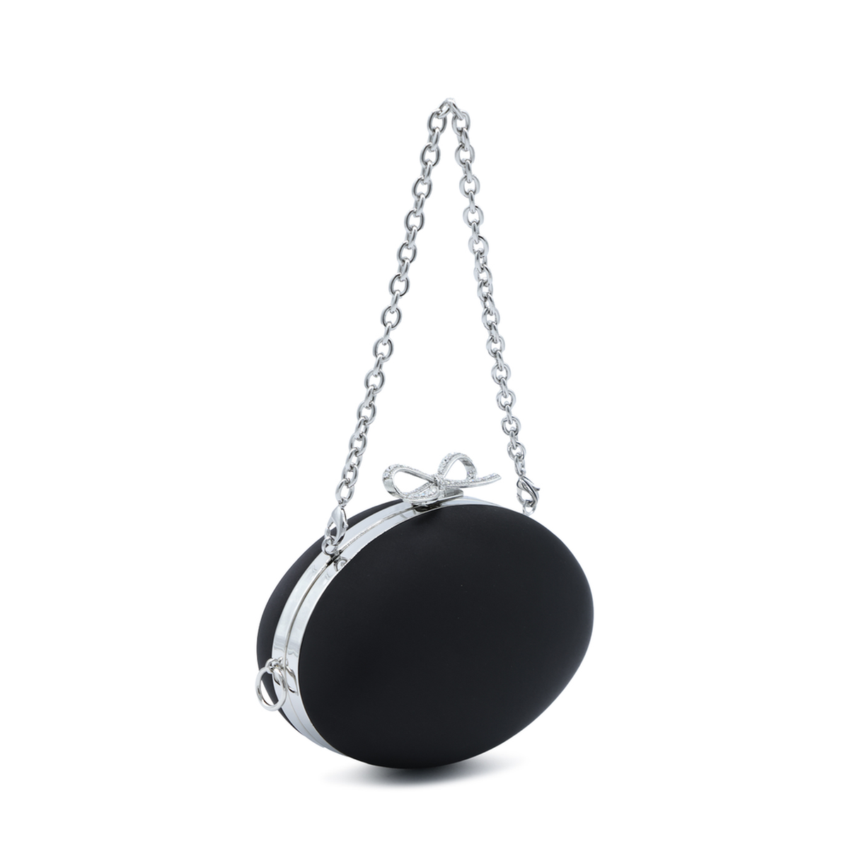 Oval Satin Clutch