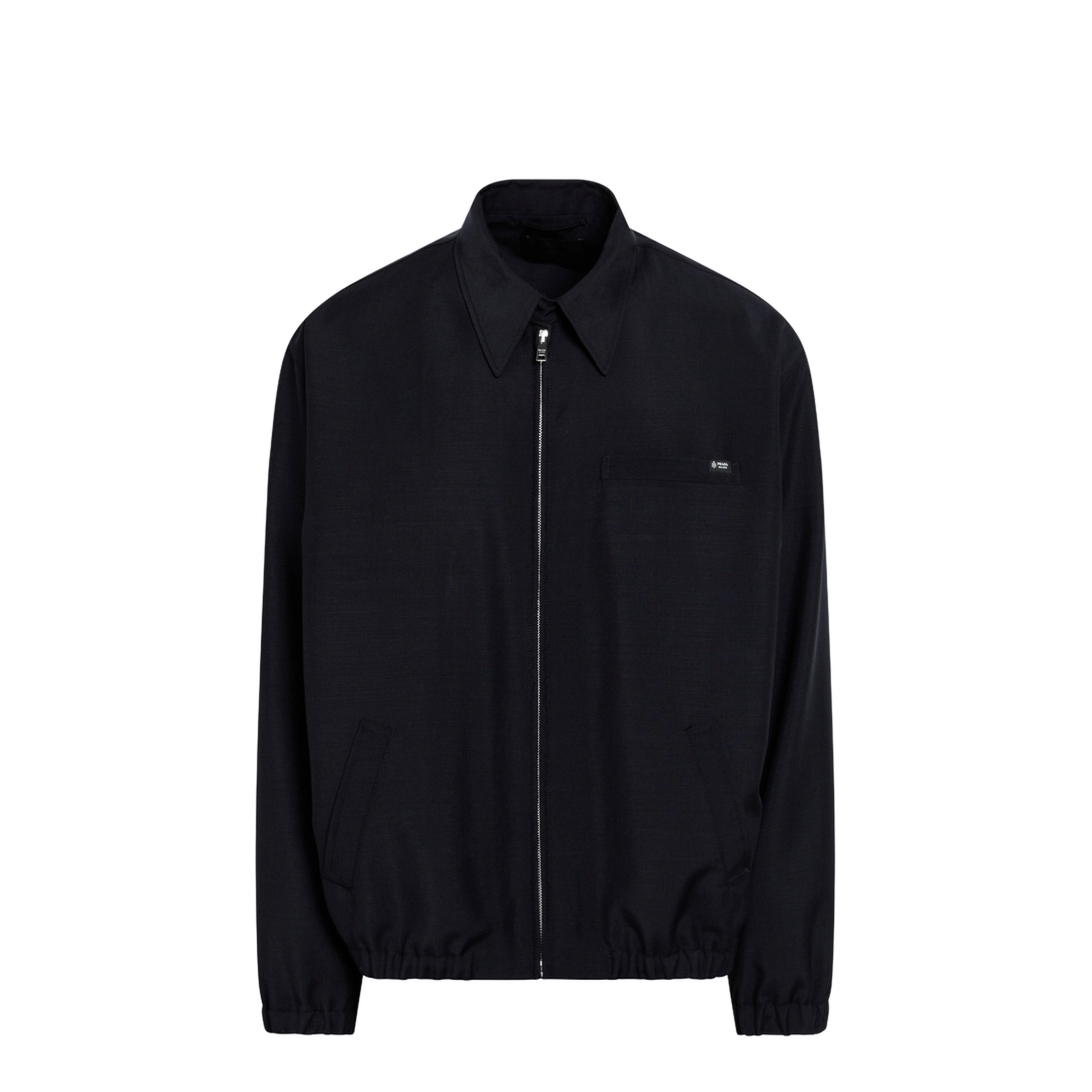 MAYFEYR - Prada - Blue Blouson In Wool And Mohair Blend - SGD190OOO17LKF0008