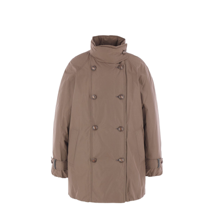 Brown Double-Breasted Coat