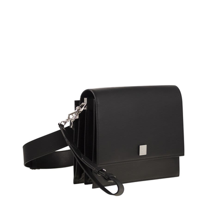Biancaroughs Medium Leather Crossbody Bag Black