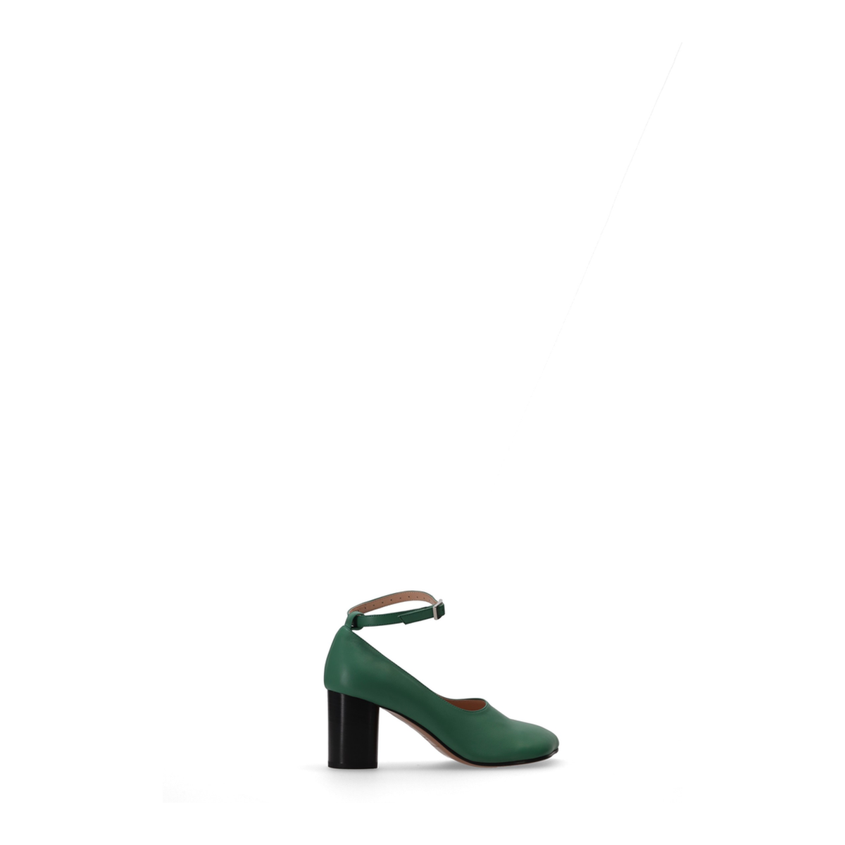 MAYFEYR - NICCOLÒ PASQUALETTI - Obliqua Block Heel Pumps Calfskin Leather - NP07F001LEAGREEN
