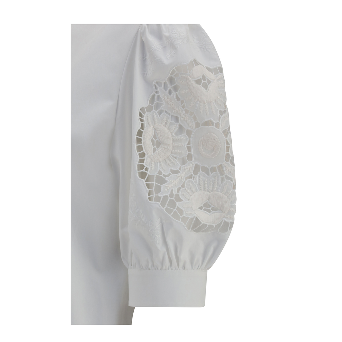 MAYFEYR - Valentino - Shirt With Sangallo Lace Sleeves - 9B3AA0H65A6001
