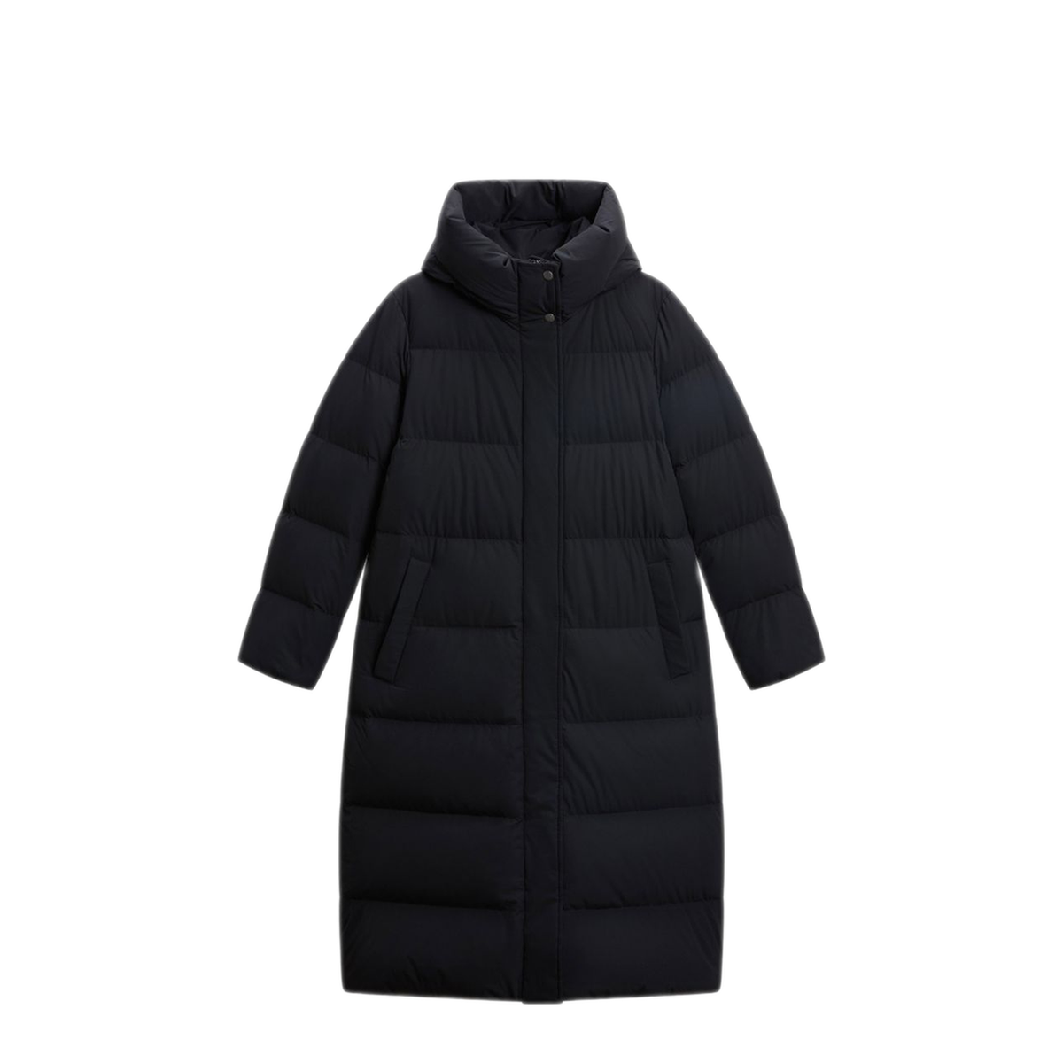 MAYFEYR - Woolrich - Black Padded Hooded Coat - CFWWOU2229FRUT3107100