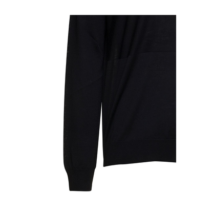 Black Crewneck Wool Knit