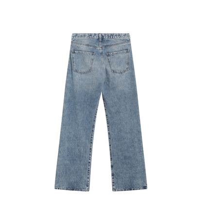 Blue Jeans with Contrast Pockets