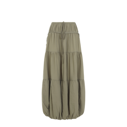 MAYFEYR - CO - Soft Gathered Bubble Midi Skirt - 3077WBRN313