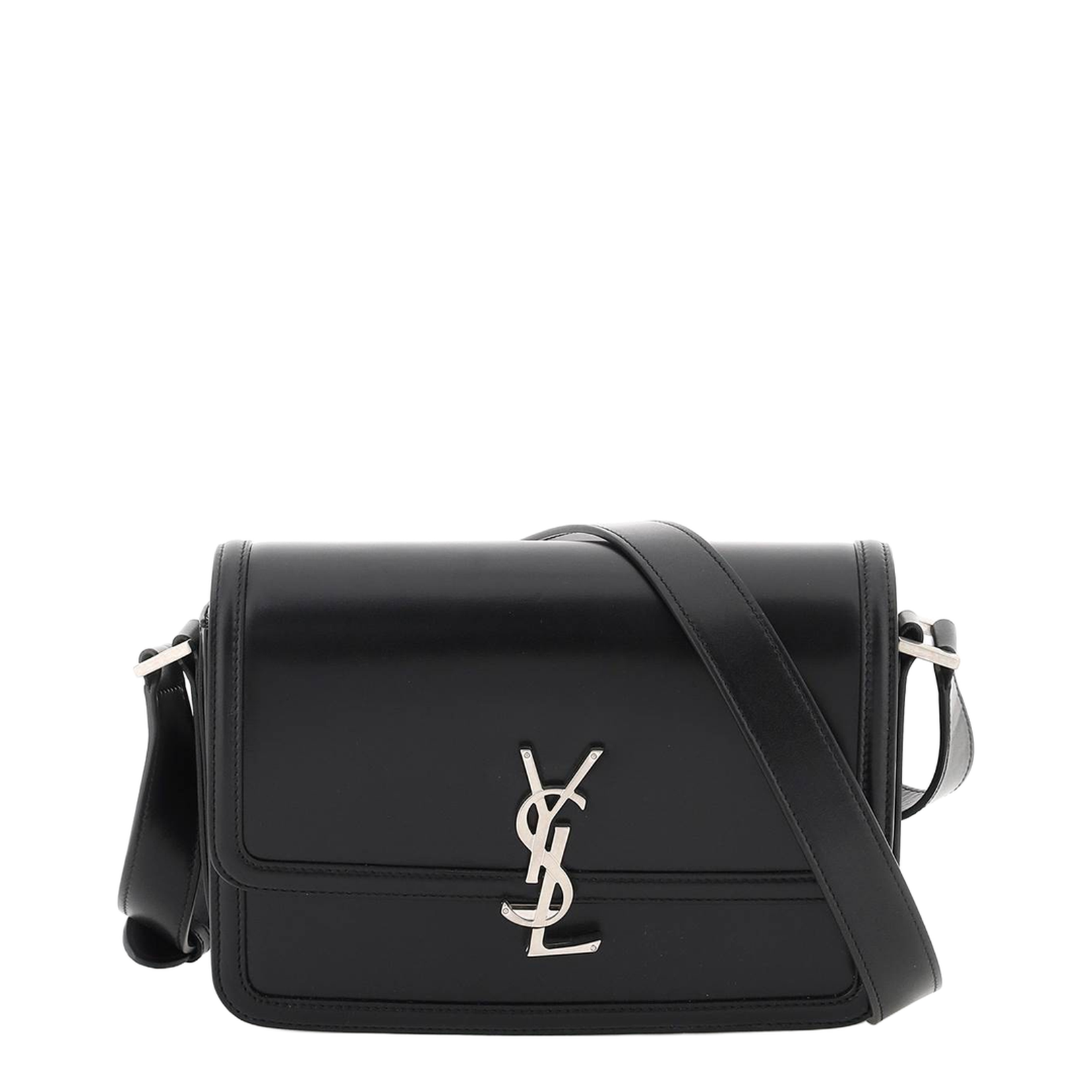 Solferino Medium Leather Crossbody Bags - Black