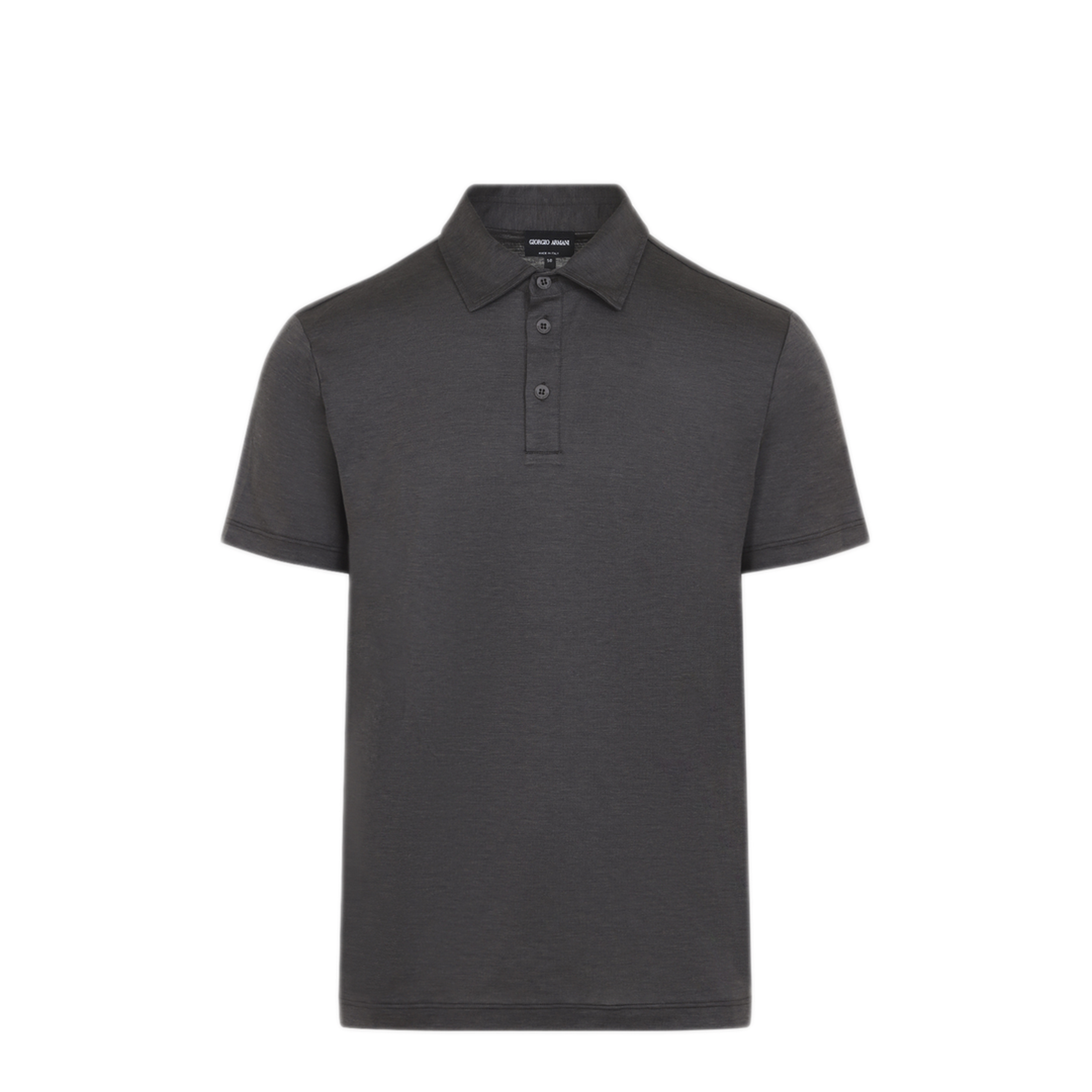 MAYFEYR - GIORGIO ARMANI - Brown Melang Cotton And Silk Polo - 3KSF74SJZHZO6002