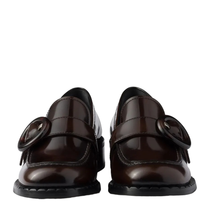 MAYFEYR - Prada - Brushed Fumé Leather Loafers - 1D979NF035P39