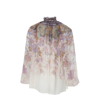 Luna Billow Puffed-Sleeve Blouse
