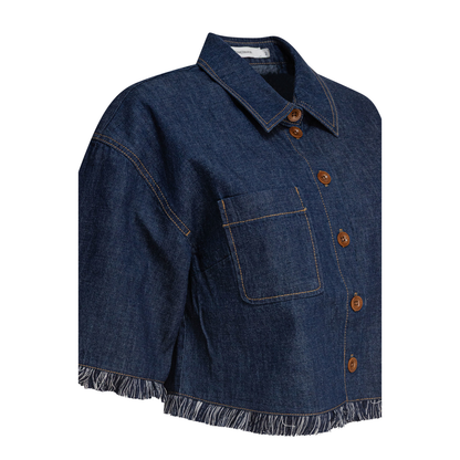 Rhiannon Fringe Denim Shirt
