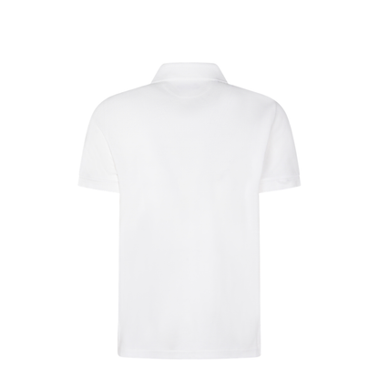 Lyocell Pique Polo Shirt In White