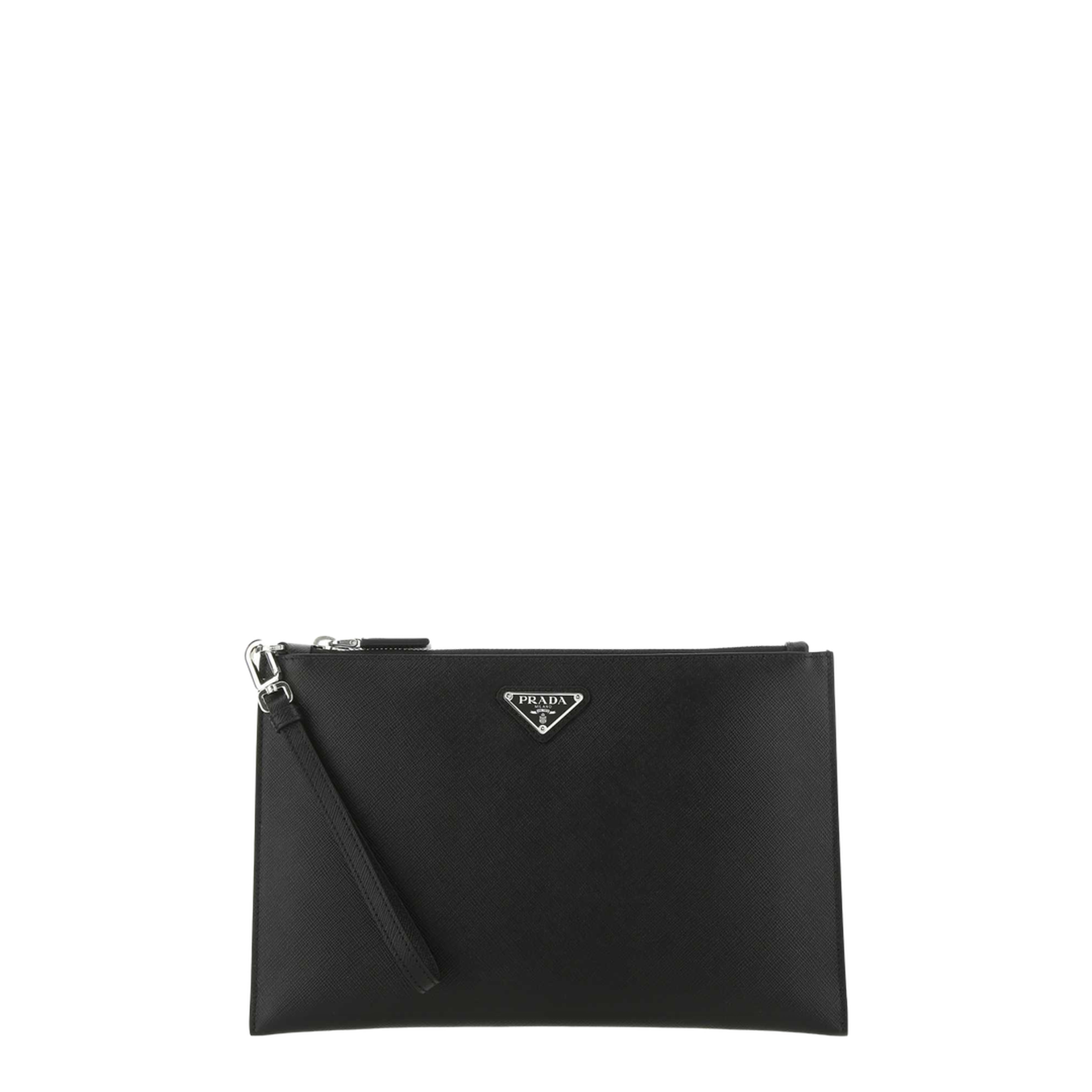 Black Saffiano Leather Pouch