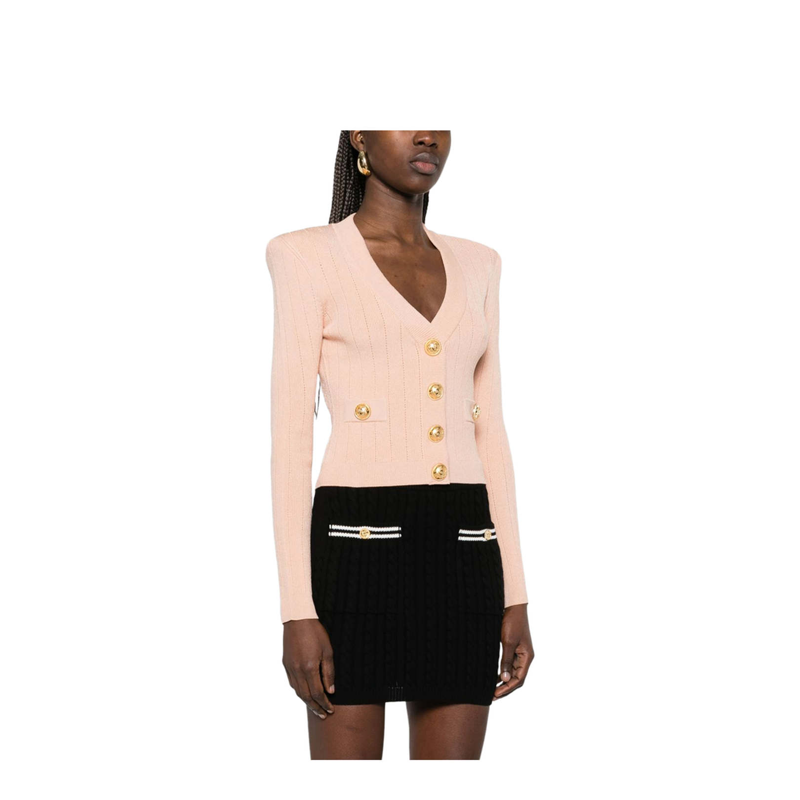 Buttoned V-Necked Cardigan
