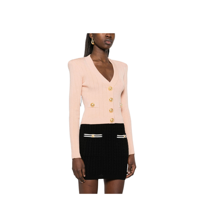 Buttoned V-Necked Cardigan