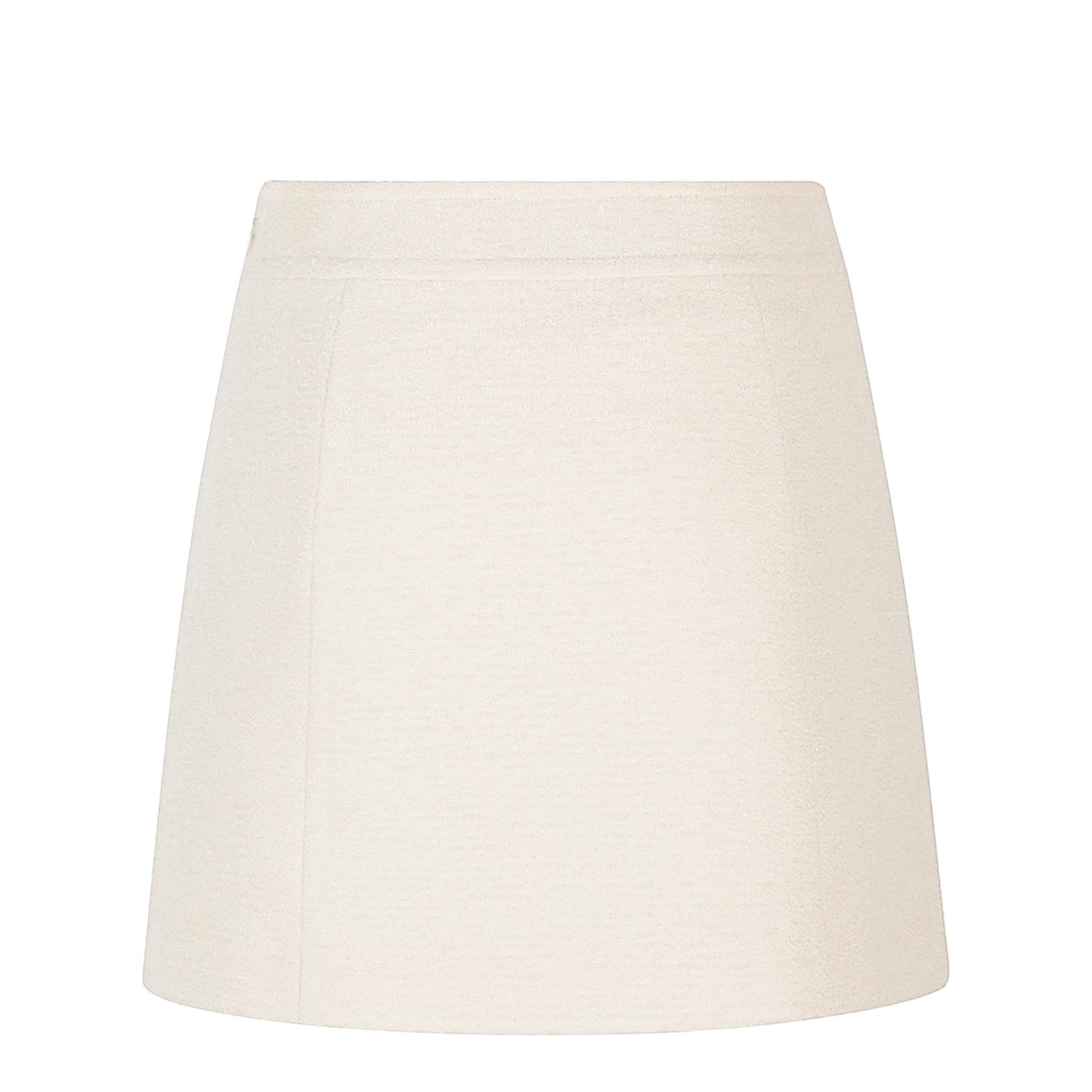 Embroidered Mini Skirt in Bouclette Natté