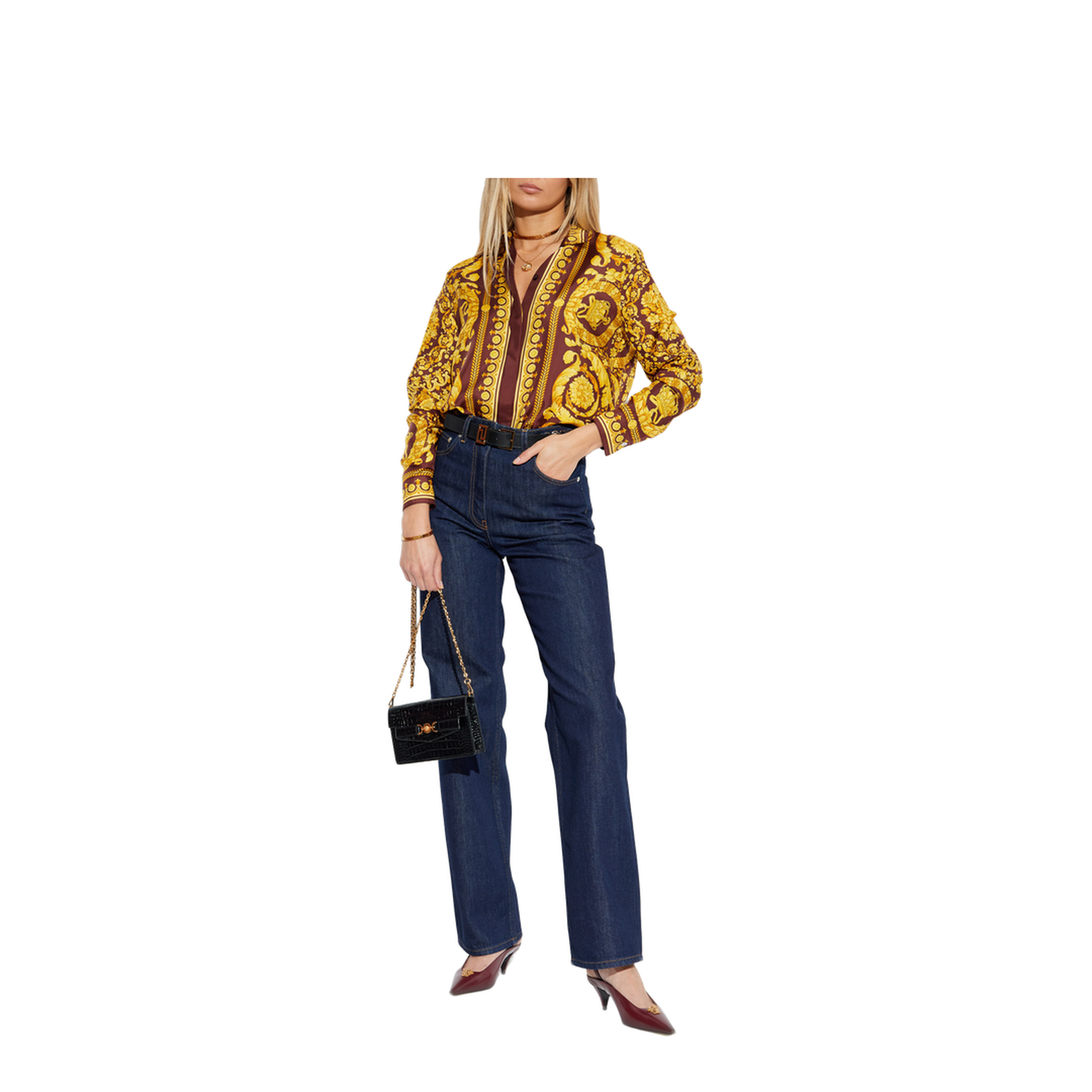 Silk Shirt with Barocco Print