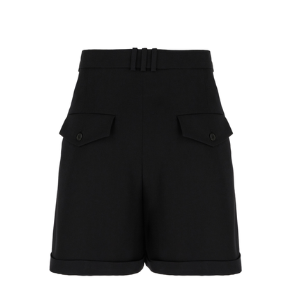 Black Wool Bermuda Shorts