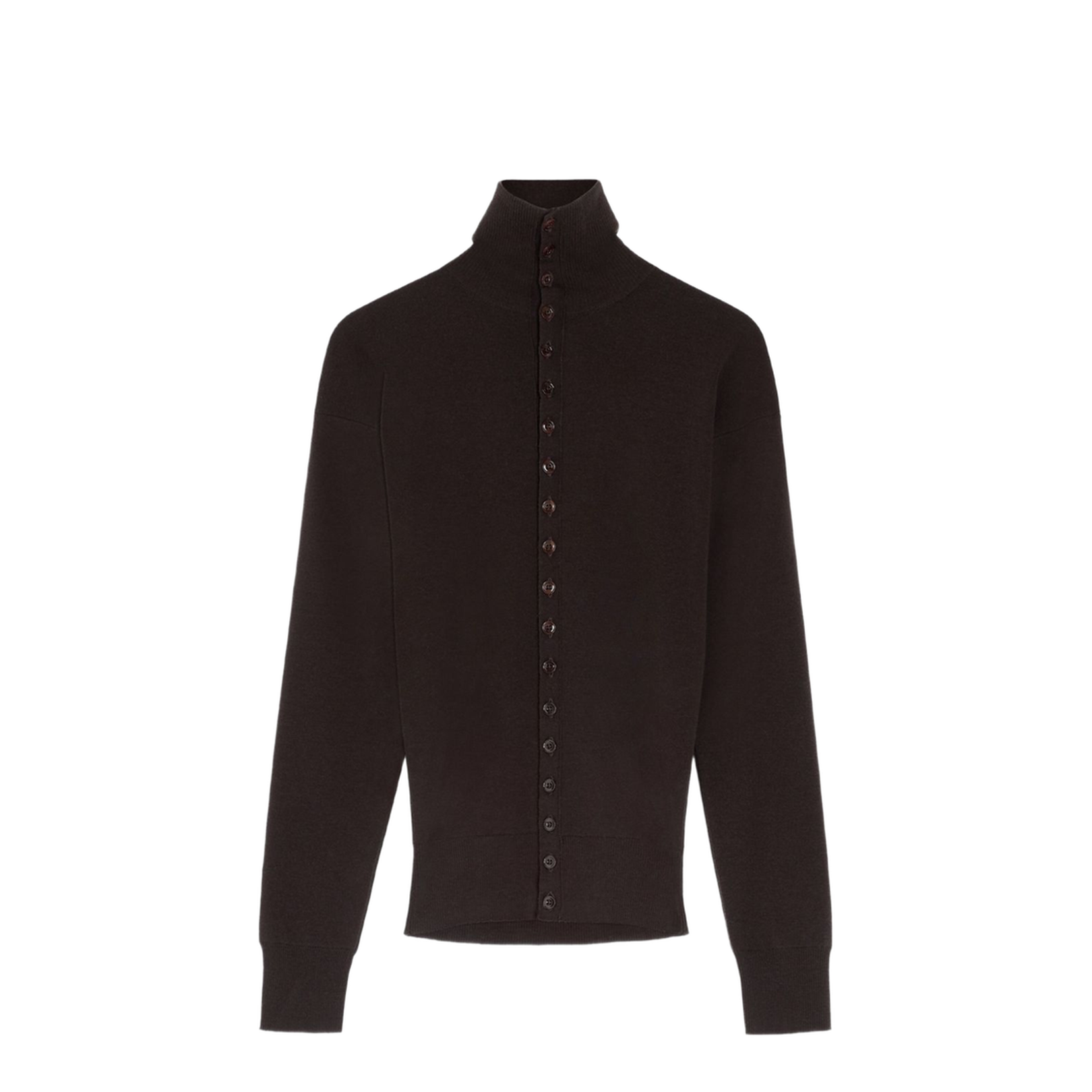 Wool Turtle-Neck Cardigan