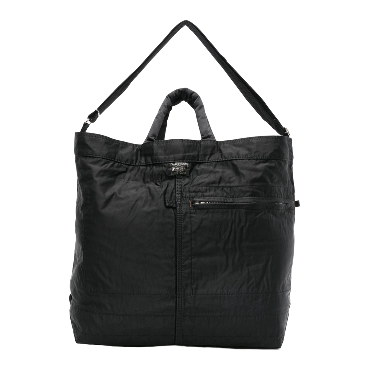 MILE Large Nylon-Cotton Twill Tote Bag - Black
