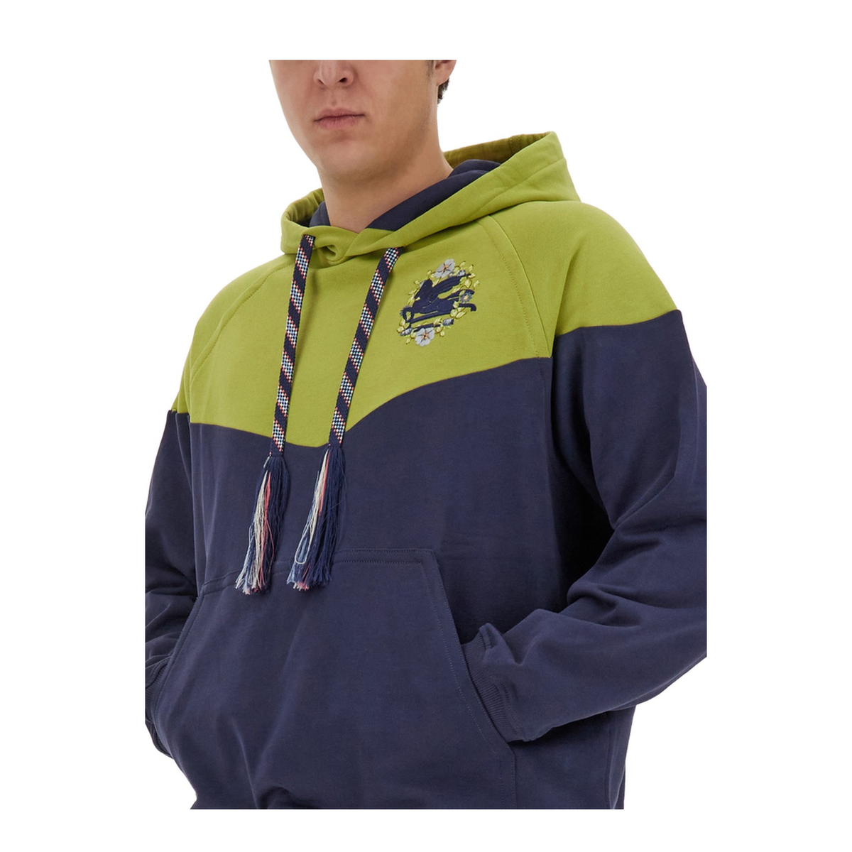 Logo Hooded Sweatshirt Kangaroo Pocket In Green