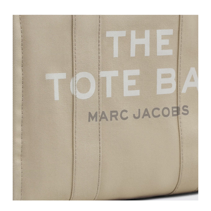 Beige Canvas Large Tote Bag