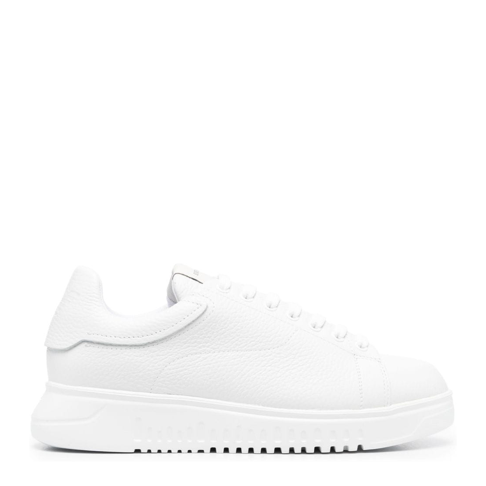 Logo Leather Sneakers - White