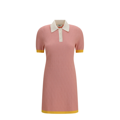 MAYFEYR - Fendi - Short Fitted Cotton And Silk Dress - FZDE35AW4S