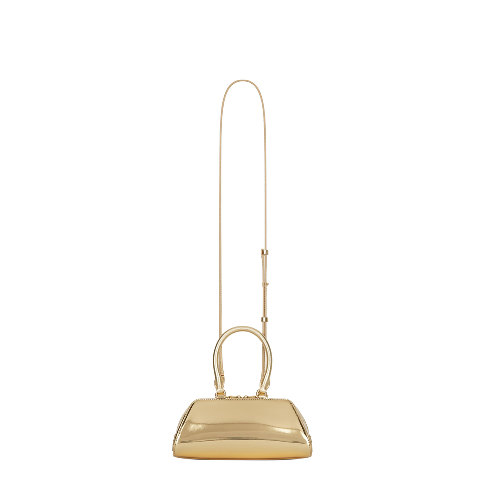 Mini Antigona East-West Bag in Laminated Leather