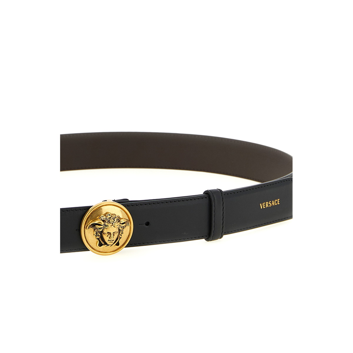 MAYFEYR - Versace - Black Leather Belt - 1024410DVTP11B55J