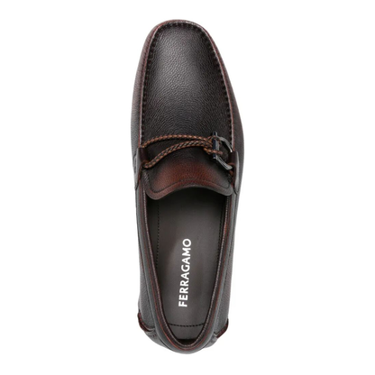 MAYFEYR - Ferragamo - Sfumato Leather Driver Loafers - 02B7960789639