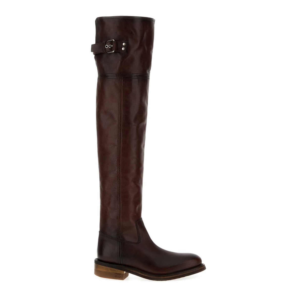 MAYFEYR - Miu Miu - Brown Leather Boots - 5W759EF0453AUNF0201
