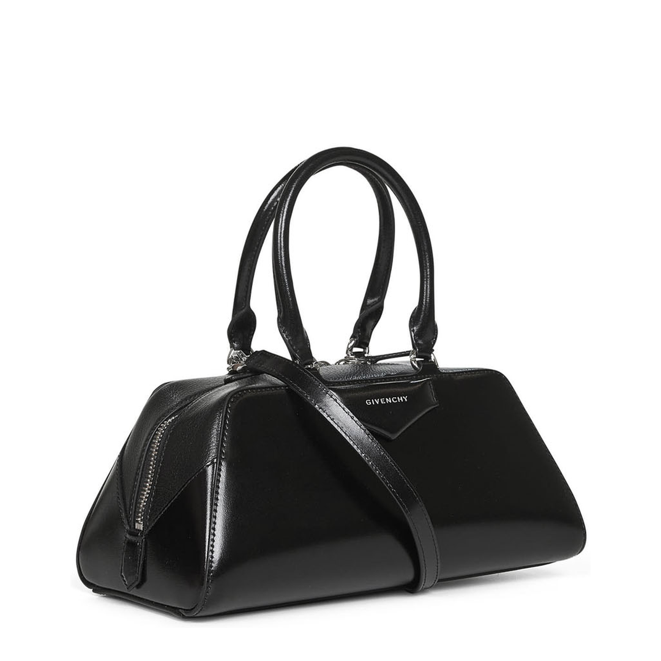 Small Antigona East-West Bag in Box Leather