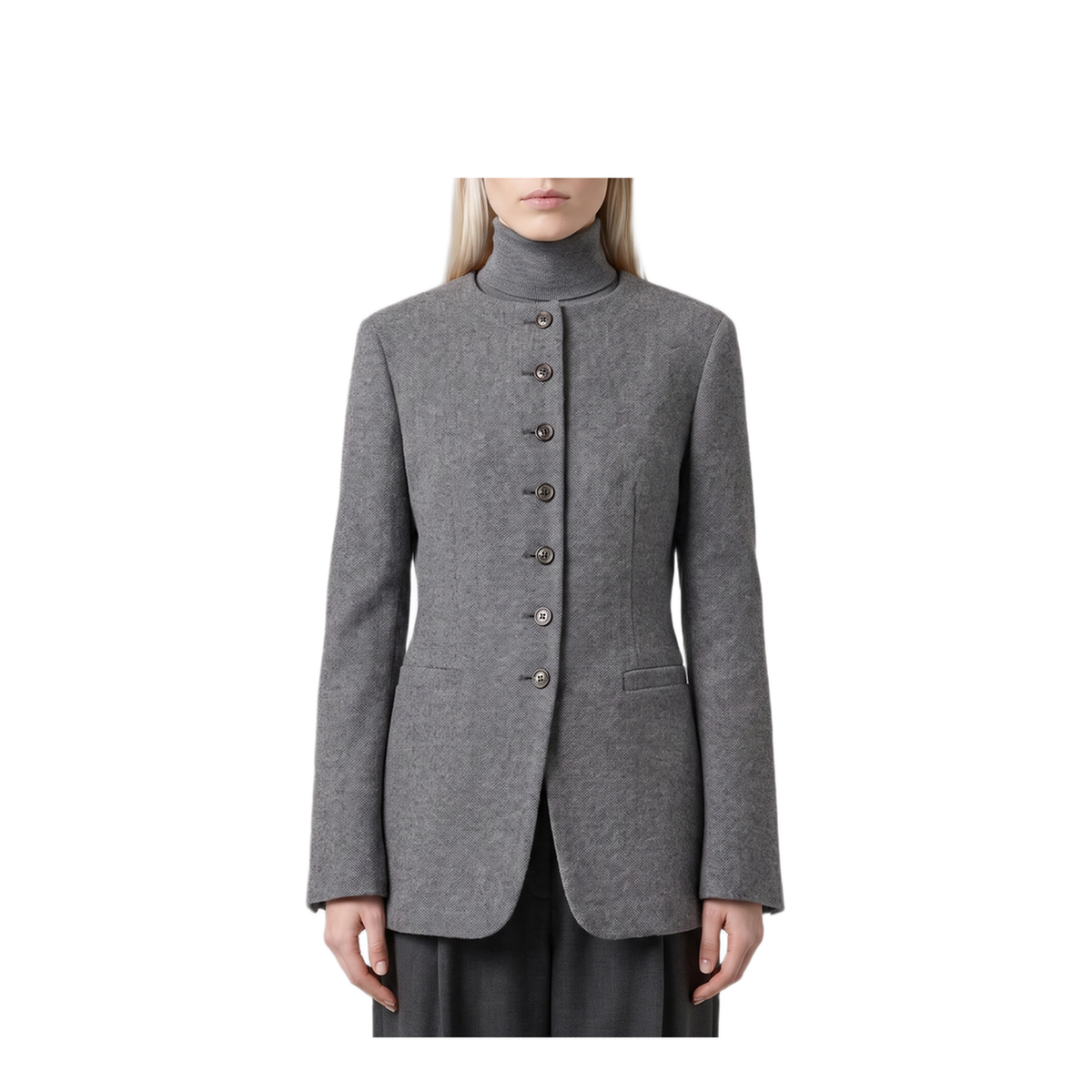 MAYFEYR - Max Mara - Dark Grey Crew Neck Falla Jacket - 262104609260010313025