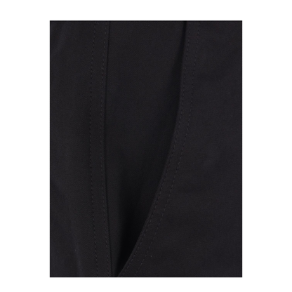 Cotton Twill Pant with Web Detail in Black