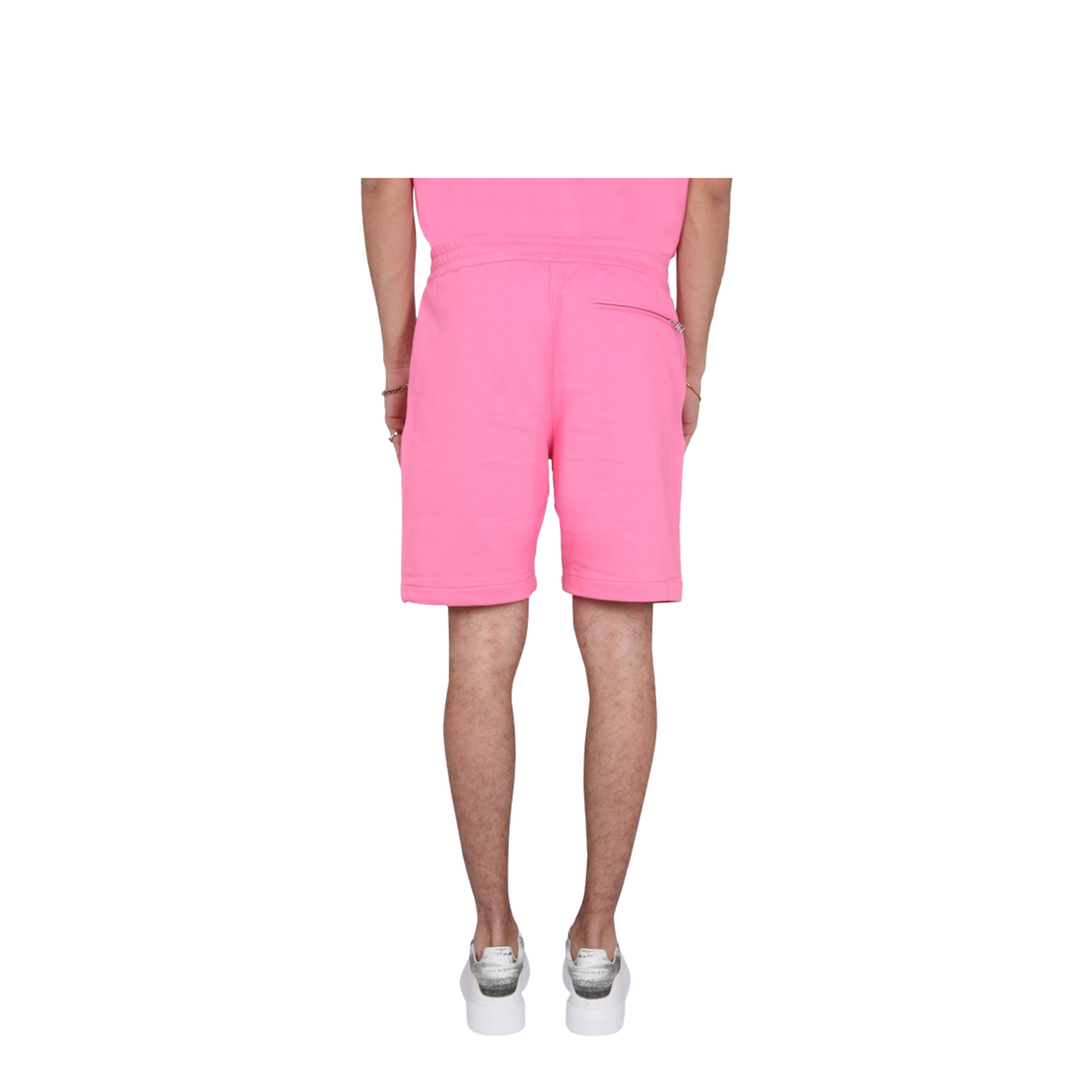 Bermuda Shorts with Graffiti Logo Print