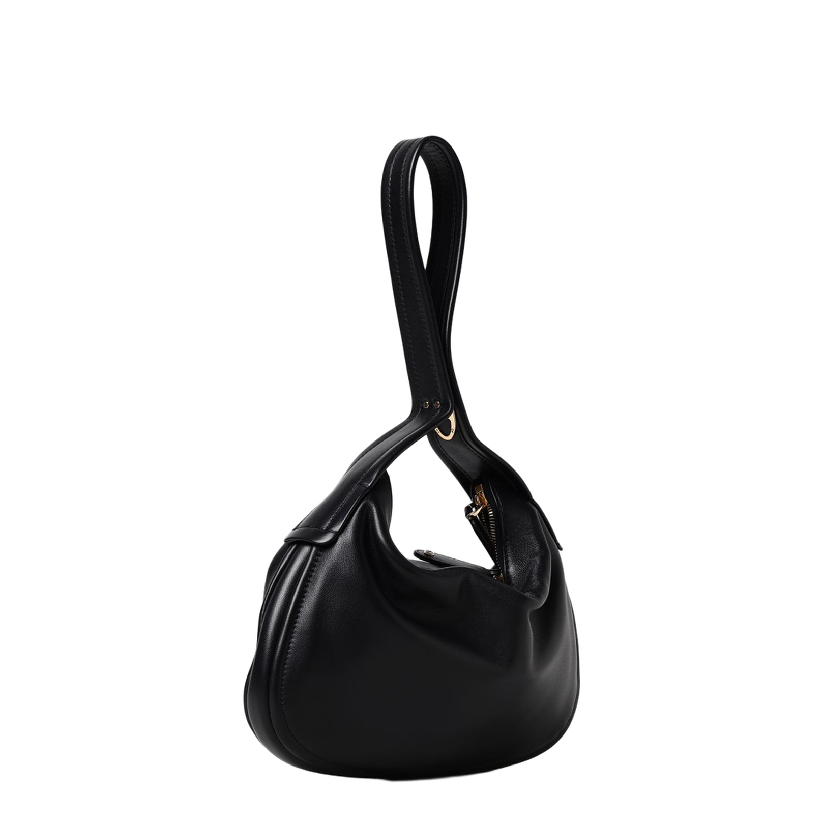 Black nappa leather small Go-Hobo shoulder bag
