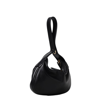 Black nappa leather small Go-Hobo shoulder bag