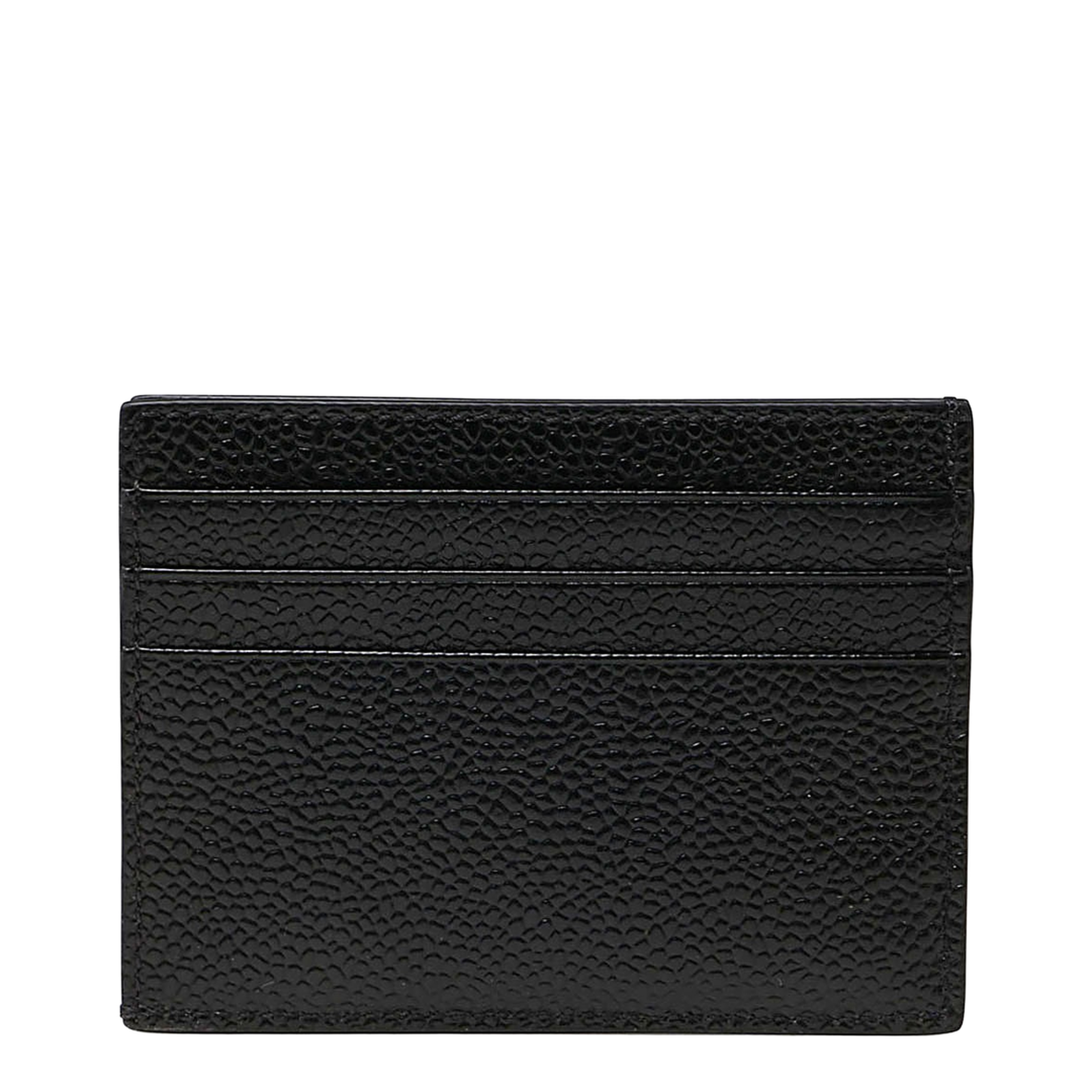 Pebble Grain Leather Single Card Holder
