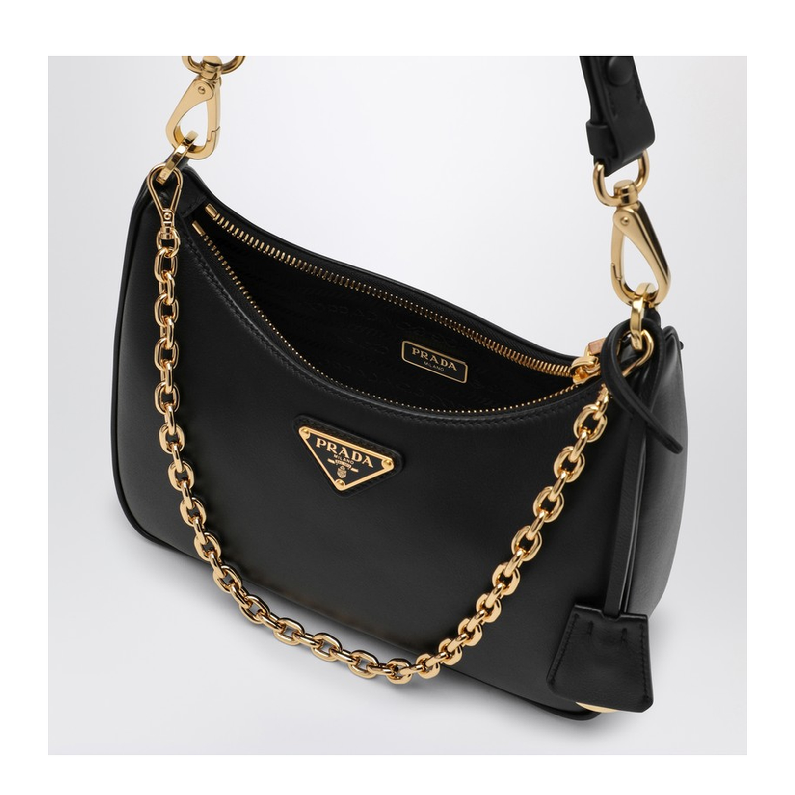 Adjustable Top Handle Bag with Removable Chain Shoulder Strap and Zipper Closure