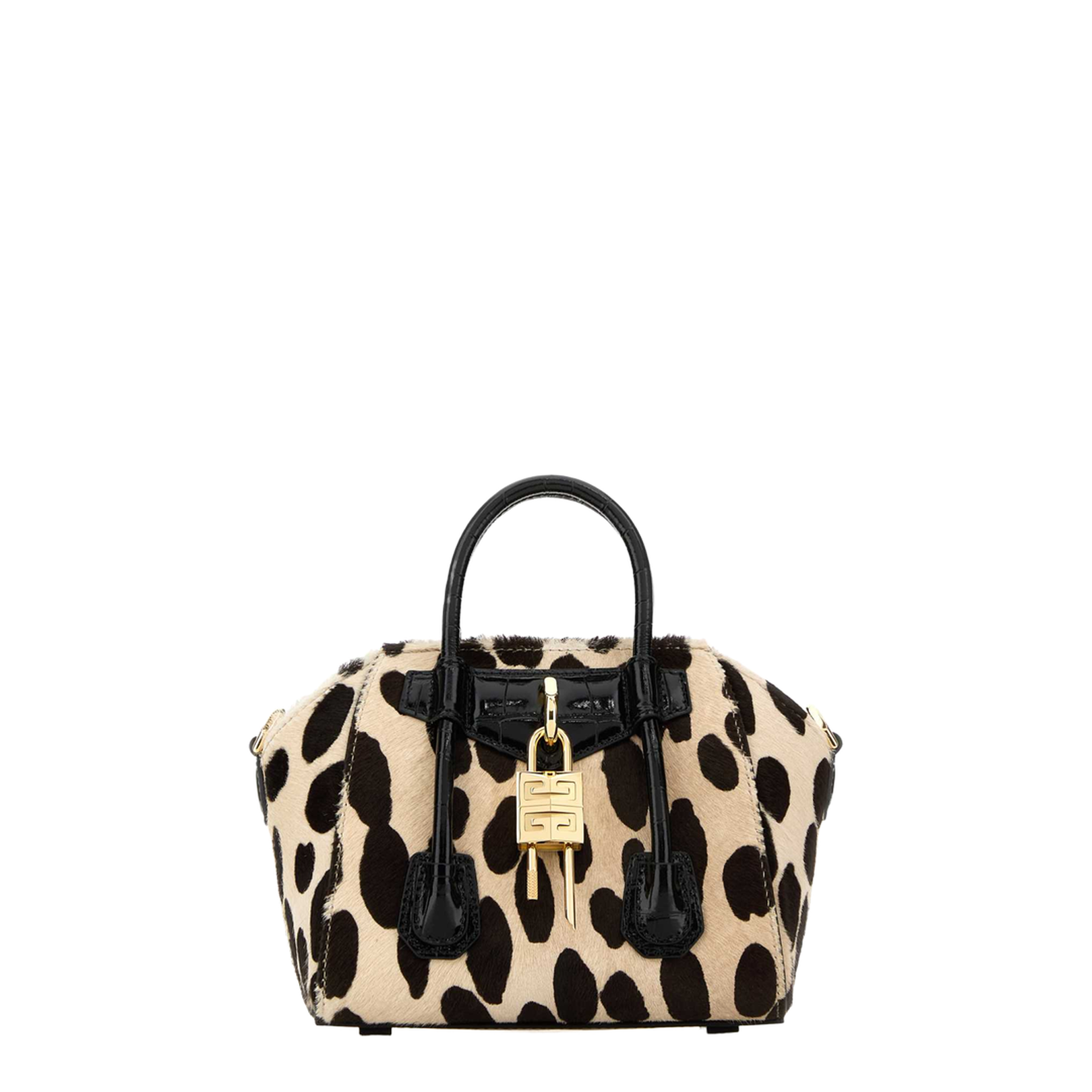 Printed Calf Hair Antigona Lock Toy Handbag
