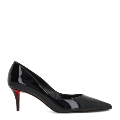 Black Patent Leather Pointed Toe Low Heel Slip-On