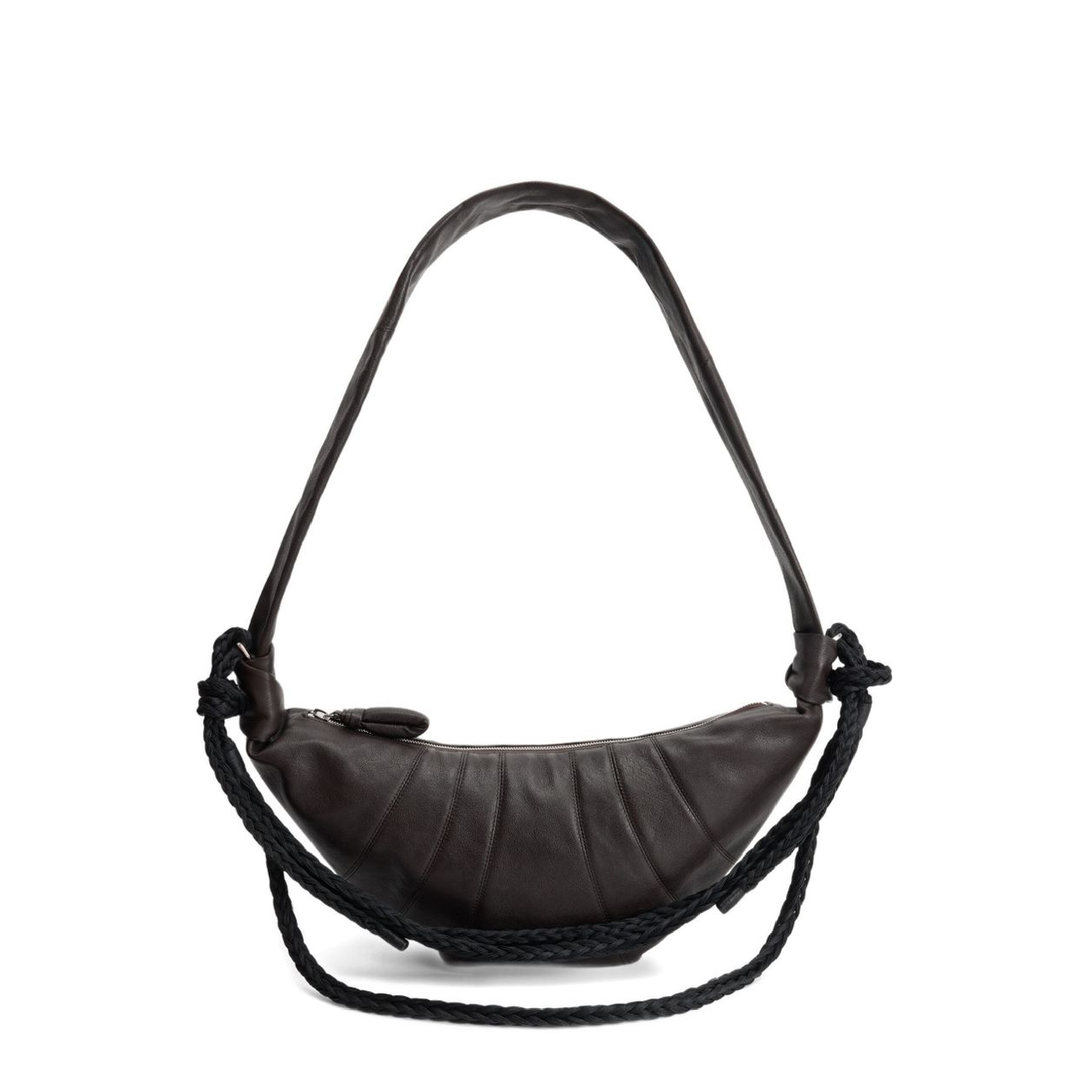 Lemaire Croissant Medium Leather Shoulder Bag - Dark Brown – MAYFEYR