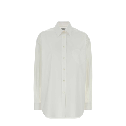 MAYFEYR - Moschino - White Stretch Poplin Shirt - A022405310001