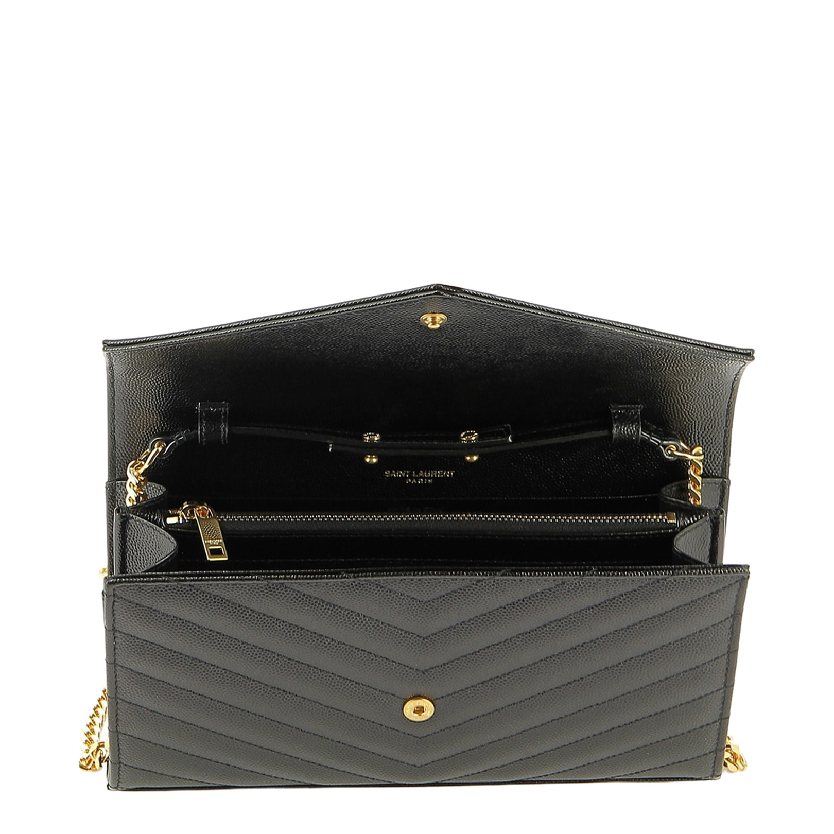 Cassandre Matelassé Leather Wallet - Black