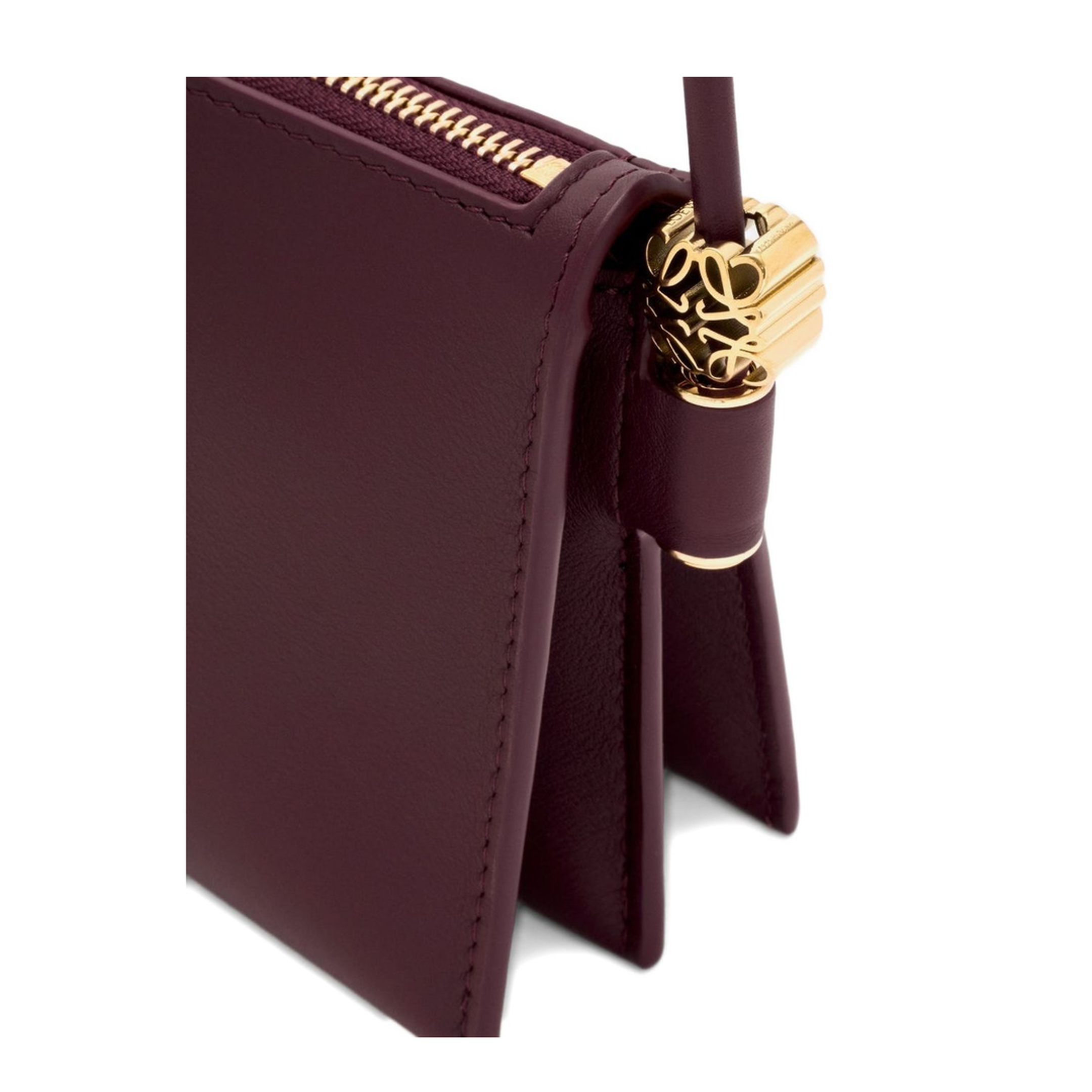 Joya Pouch In Nappa Calfskin - Dark Burgundy