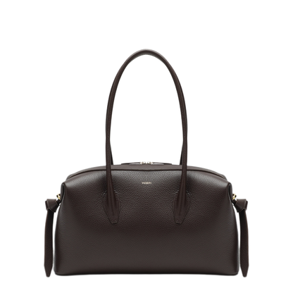 MAYFEYR - Yuzefi - Brioche Duffle Bag In Espresso Pebble Grained Leather - BRIOCHEDUFFLELEES